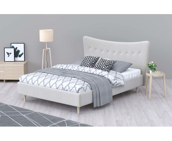 Кровать Финна Chenille White, КОД:АНД20805, images №1, magsale.ru