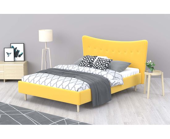 Кровать Финна Velvet Yellow, КОД:АНД20801, images №1, magsale.ru
