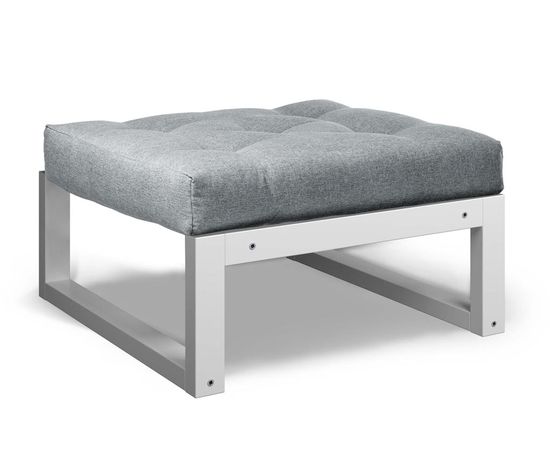 Пуфик Амбер Textile Белая эмаль Grey, КОД:АНД130308, images №2, magsale.ru