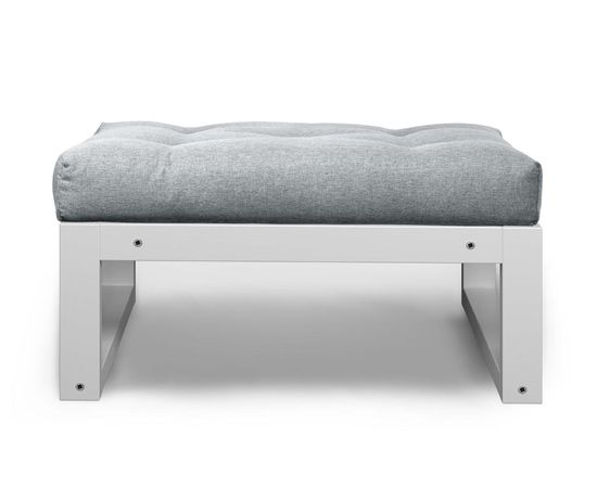 Пуфик Амбер Textile Белая эмаль Grey, КОД:АНД130308, images №1, magsale.ru