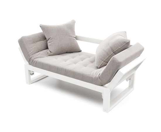 Кушетка Амбер Textile Белая эмаль Grey, КОД:АНД19295, images №2, magsale.ru