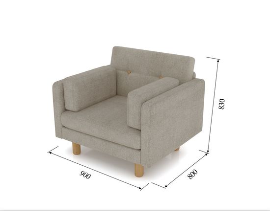 Кресло Ингвар Velvet Ash, КОД:АНД157451, images №2, magsale.ru