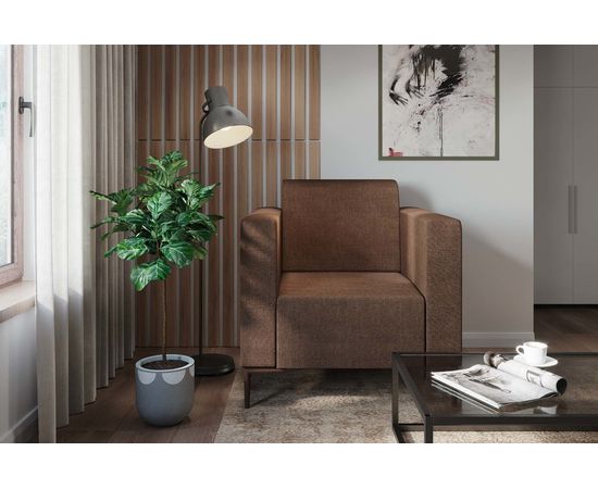 Кресло Ник Textile Dark Brown, КОД:АНД20772, images №6, magsale.ru