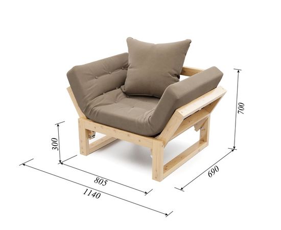 Кресло Амбер Velvet Сосна Beige, КОД:АНД21863, images №6, magsale.ru