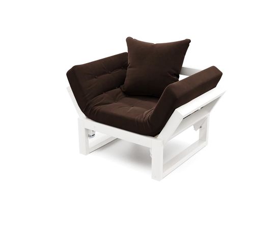 Кресло Амбер Velvet Белая эмаль Chocolate, КОД:АНД21865, images №2, magsale.ru