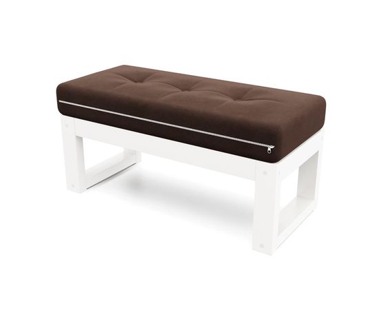 Банкетка Амбер Velvet Белая эмаль Chocolate, КОД:АНД218479, images №3, magsale.ru