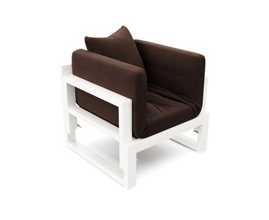 Кресло Амбер Velvet Белая эмаль Chocolate, КОД:АНД21865, images №4, magsale.ru