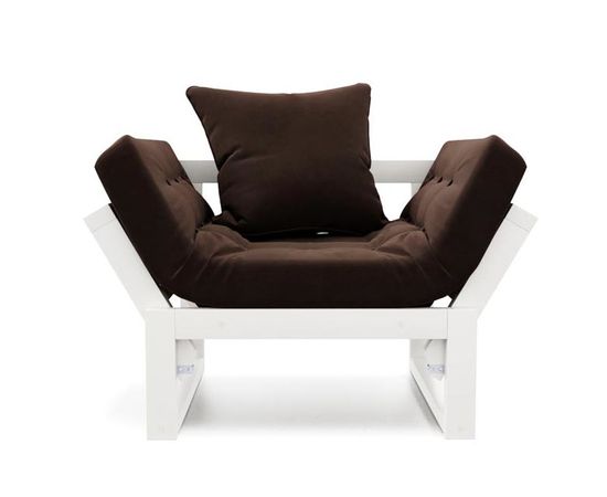 Кресло Амбер Velvet Белая эмаль Chocolate, КОД:АНД21865, images №1, magsale.ru