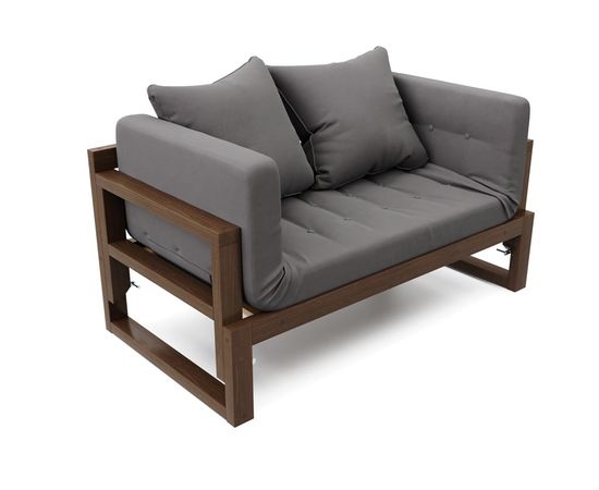 Кушетка Амбер Вельвет Орех Grey, КОД:АНД21868, images №4, magsale.ru