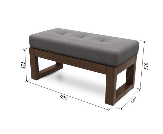 Банкетка Амбер Velvet Орех Grey, КОД:АНД21848, images №4, magsale.ru