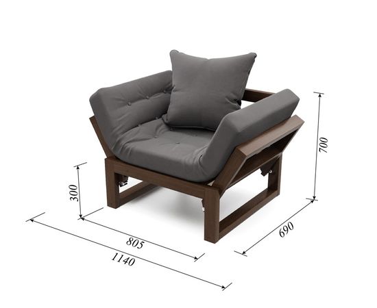 Кресло Амбер Velvet Орех Grey, КОД:АНД21864, images №6, magsale.ru