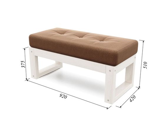 Банкетка Амбер Textile Беленый дуб Brown, КОД:АНД21842, images №4, magsale.ru