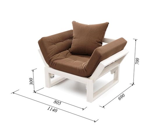 Кресло Амбер Textile  Беленый Дуб Brown, КОД:АНД122333, images №6, magsale.ru