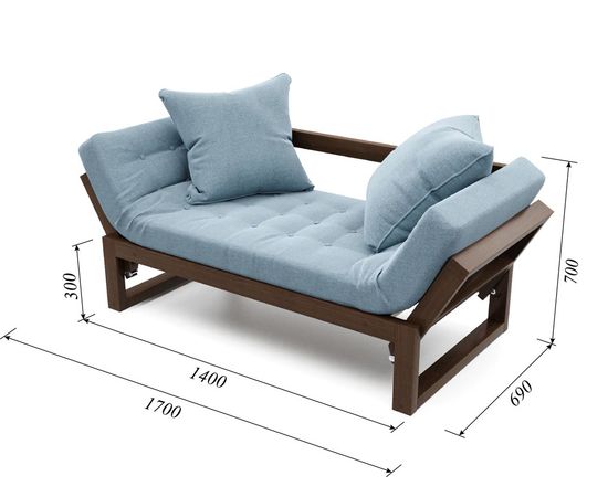 Кушетка Амбер Textile Орех Blue, КОД:АНД19440, images №6, magsale.ru