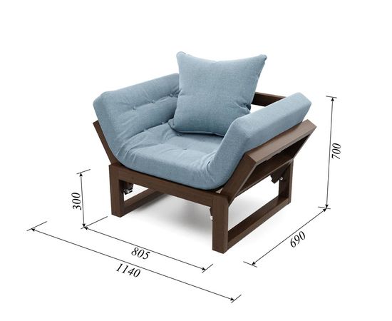 Кресло Амбер Textile Орех Blue, КОД:АНД122329, images №6, magsale.ru