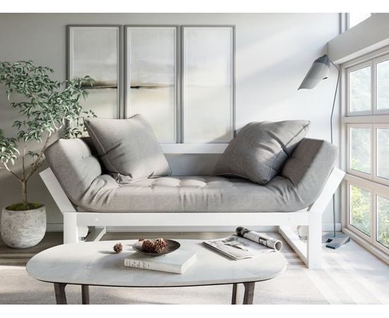 Кушетка Амбер Textile Белая эмаль Grey, КОД:АНД19295, images №7, magsale.ru