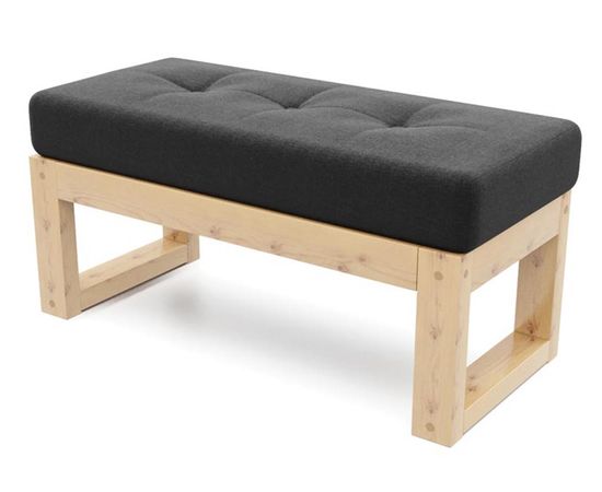 Банкетка Амбер Textile Сосна Black, КОД:АНД21845, images №1, magsale.ru