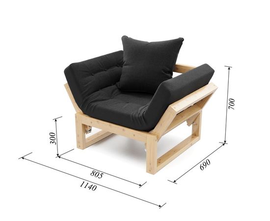 Кресло Амбер Textile Сосна Black, КОД:АНД122330, images №6, magsale.ru