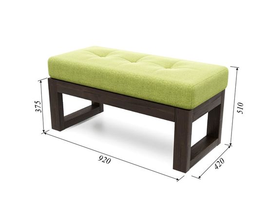 Банкетка Амбер Textile Венге Green, КОД:АНД21841, images №4, magsale.ru