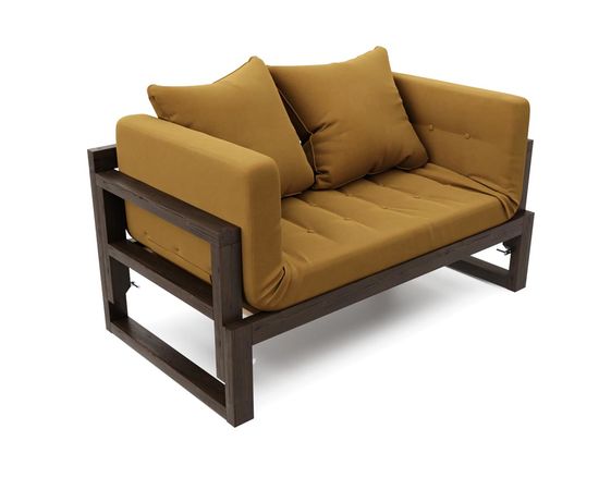 Кушетка Амбер Вельвет Венге Mustard, КОД:АНД21861, images №4, magsale.ru