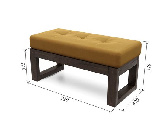 Банкетка Амбер Velvet Венге Mustard, КОД:АНД21846, images №4, magsale.ru