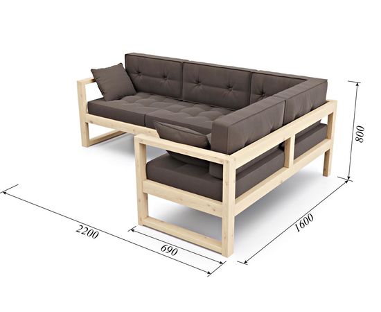 Диван Астер Угловой Velvet Сосна Stone, КОД:АНД2246998892, images №5, magsale.ru