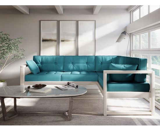 Диван Астер Угловой Velvet Белый Blue, КОД:АНД2248578888, images №6, magsale.ru