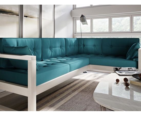 Диван Астер Угловой Velvet Белый Blue, КОД:АНД2248578888, images №7, magsale.ru