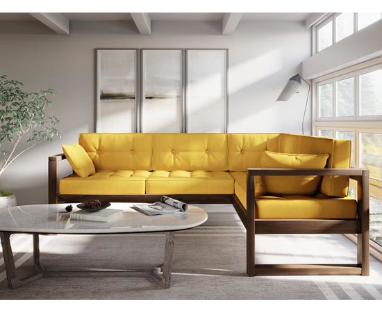 Диван Астер Угловой Velvet Орех Yellow, КОД:АНД2246988887, images №6, magsale.ru