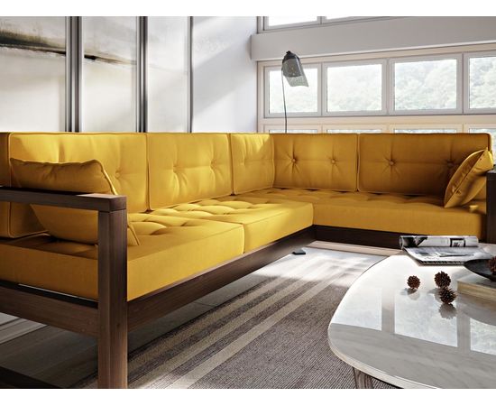 Диван Астер Угловой Velvet Орех Yellow, КОД:АНД2246988887, images №7, magsale.ru