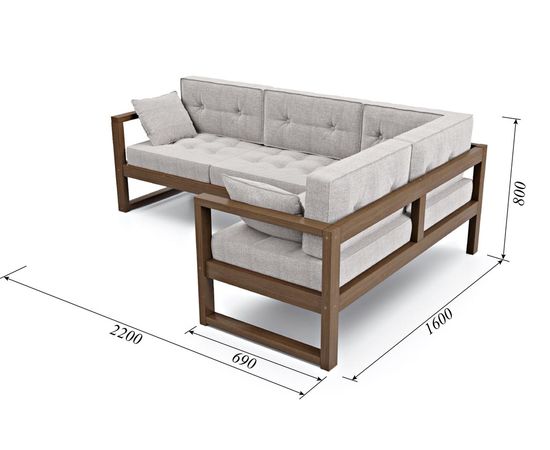 Диван Астер Угловой Textile Орех Gray, КОД:АНД222694, images №5, magsale.ru