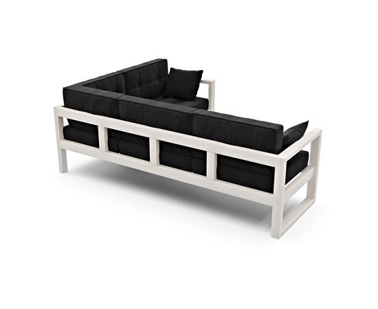 Диван Астер Угловой Textile Белый Black, КОД:АНД222856, images №4, magsale.ru