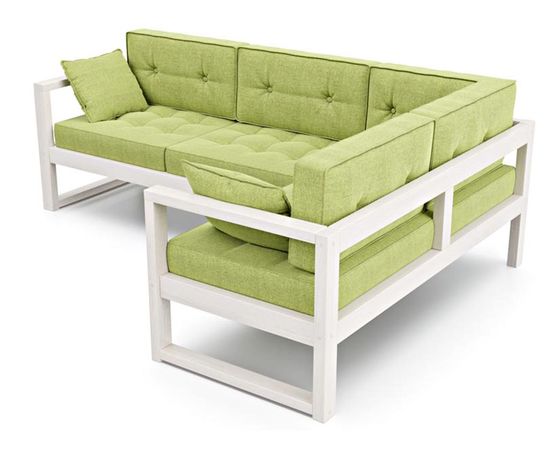 Диван Астер Угловой Textile Беленый Дуб Green, КОД:АНД222692, images №1, magsale.ru