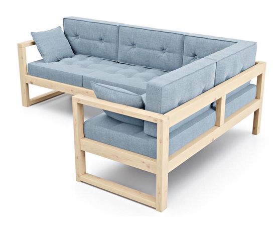 Диван Астер Угловой Textile Сосна Blue, КОД:АНД222695, images №1, magsale.ru