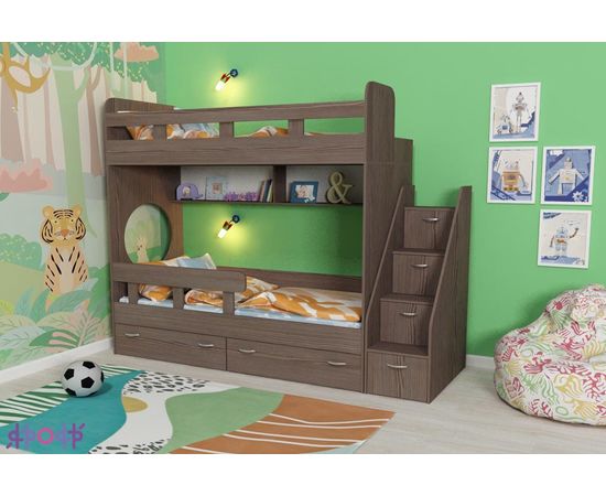 Двухъярусная кровать Юниор-1, КОД:ЯЮ12, images №22, magsale.ru