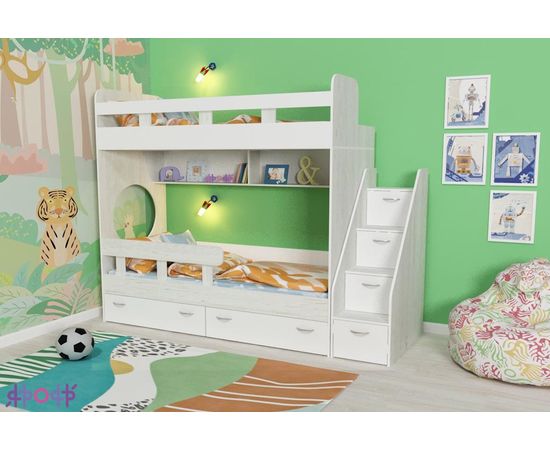 Двухъярусная кровать Юниор-1, КОД:ЯЮ12, images №12, magsale.ru