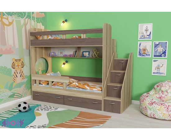 Двухъярусная кровать Юниор-1, КОД:ЯЮ12, images №18, magsale.ru