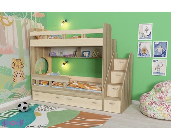 Двухъярусная кровать Юниор-1, КОД:ЯЮ12, images №19, magsale.ru