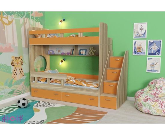 Двухъярусная кровать Юниор-1, КОД:ЯЮ12, images №20, magsale.ru