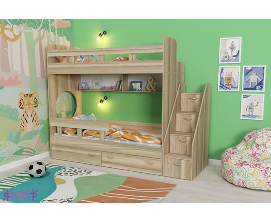 Двухъярусная кровать Юниор-1, КОД:ЯЮ12, images №2, magsale.ru