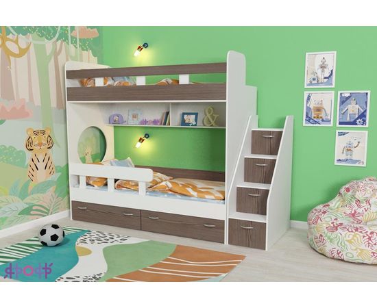 Двухъярусная кровать Юниор-1, КОД:ЯЮ12, images №21, magsale.ru