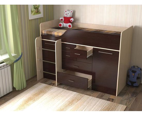 Детская кровать-комод Кузя-8, КОД:SL441, images №1, magsale.ru
