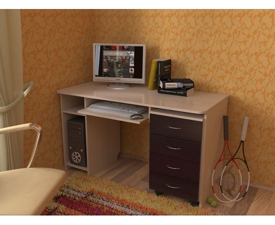 Кровать-чердак с рабочей зоной Квартет, КОД:SLM007, images №9, magsale.ru