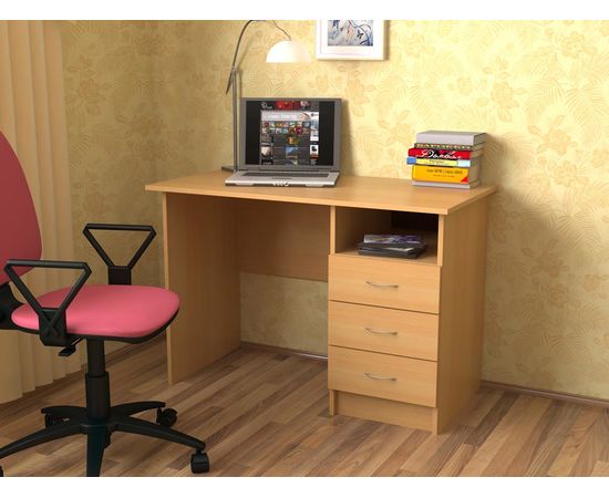 Письменный однотумбовый стол СМ, КОД:SL167, images №4, magsale.ru