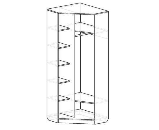 Угловой комбинированный шкаф 310.1 СМ, КОД:SLM079, images №2, magsale.ru