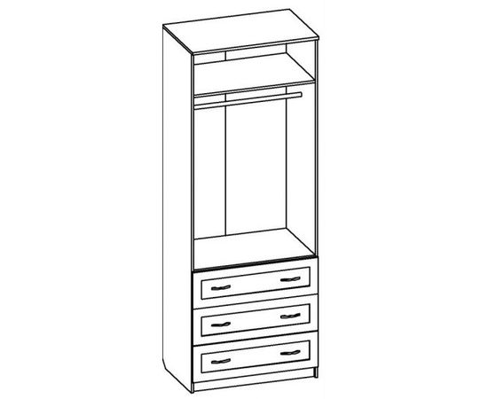 Платяной шкаф с ящиками 315 СМ, КОД:SLM095, images №2, magsale.ru