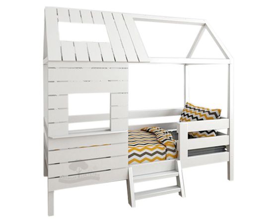 Кровать из массива сосны Домик Детства №2, КОД:DD302, images №1, magsale.ru