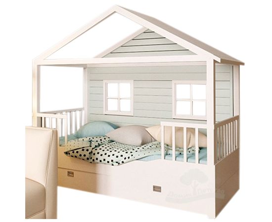 Кровать из массива сосны Домик Детства №26, КОД:DD326, images №1, magsale.ru