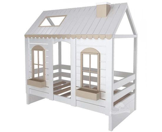 Кровать из массива сосны Домик Детства №33, КОД:DD333, images №2, magsale.ru