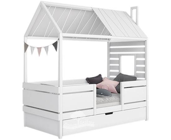 Кровать из массива сосны Домик Детства №35, КОД:DD335, images №1, magsale.ru